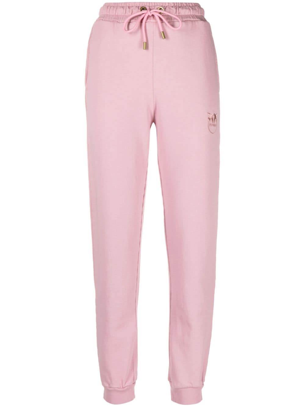 PINKO logo-embroidered cotton track pants von PINKO