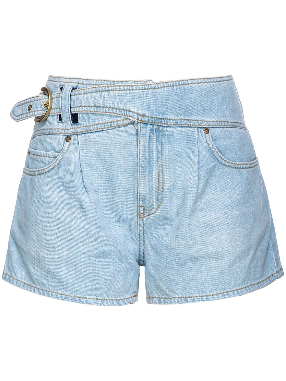 PINKO logo-embroidered denim shorts - Blue von PINKO