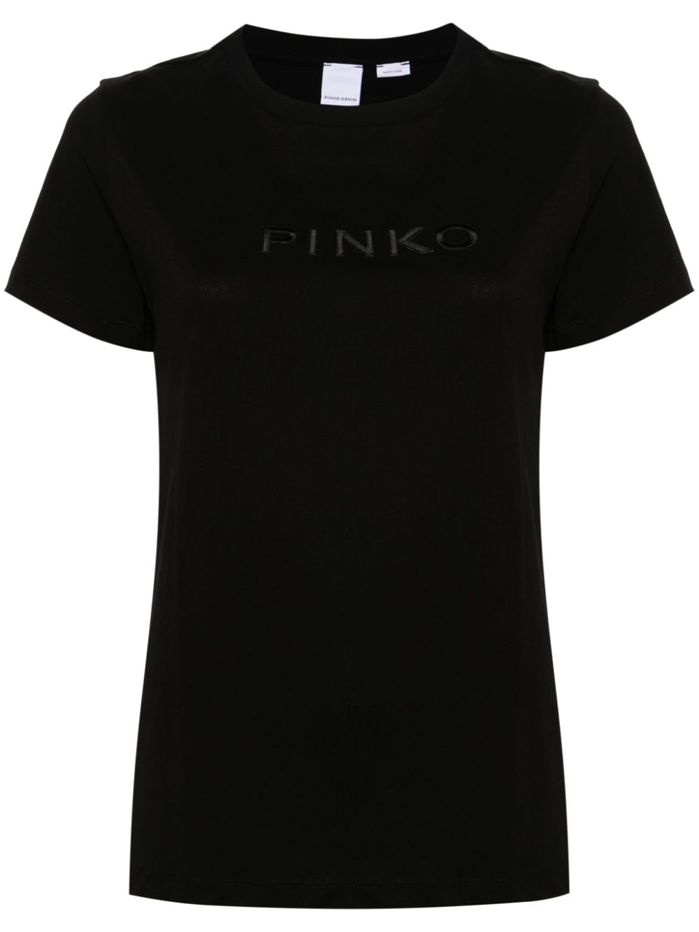 PINKO logo-patch cotton T-shirt - Black von PINKO