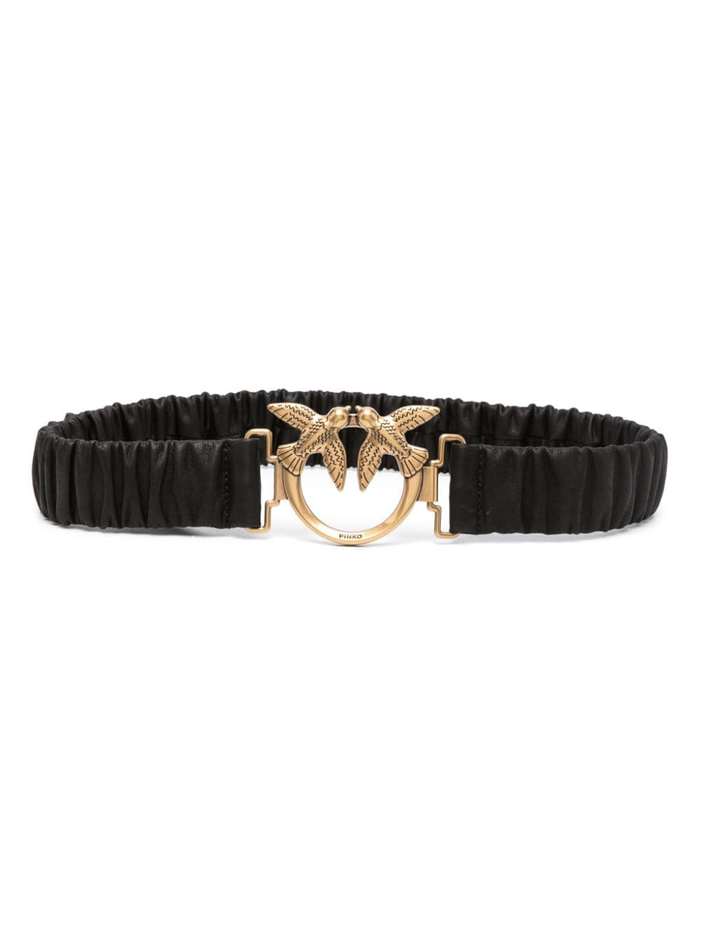 PINKO logo-plaque leather belt - Black von PINKO