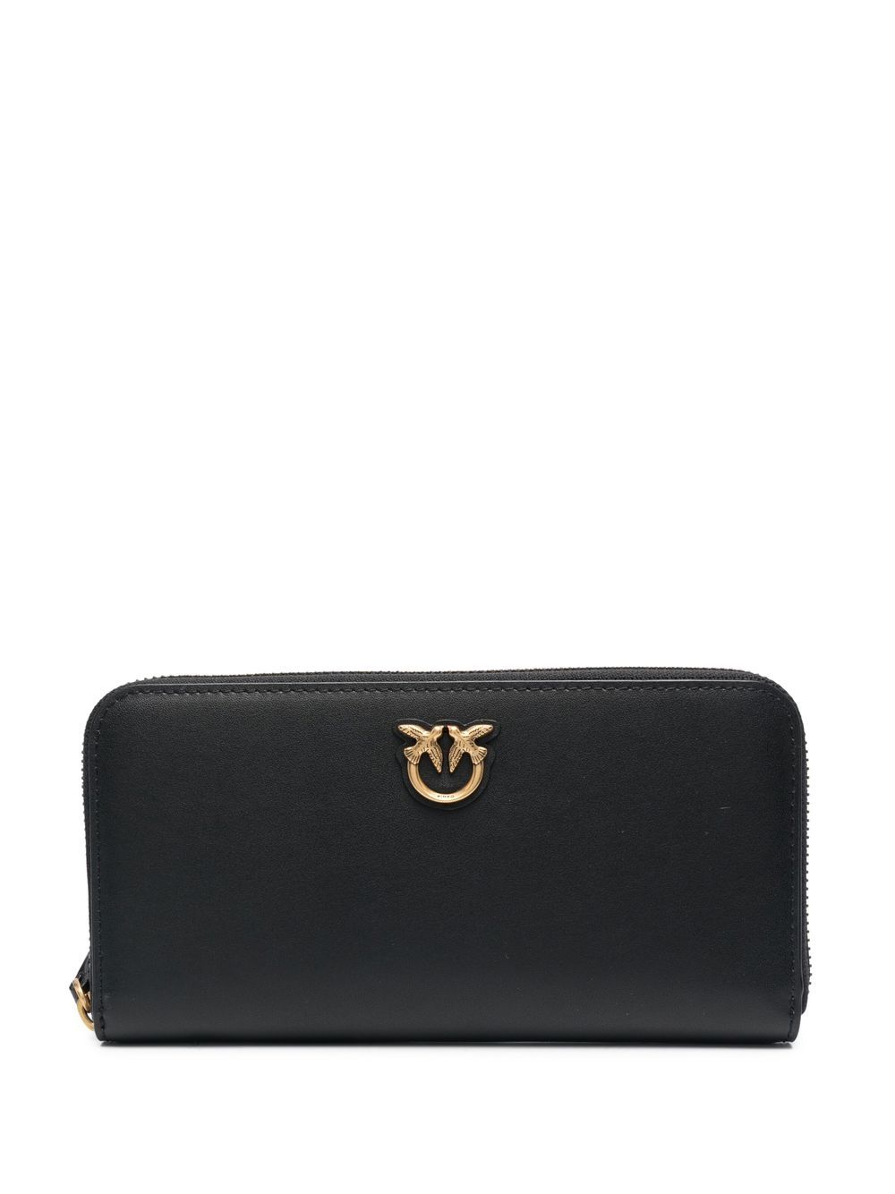 PINKO logo-plaque leather wallet - Black von PINKO