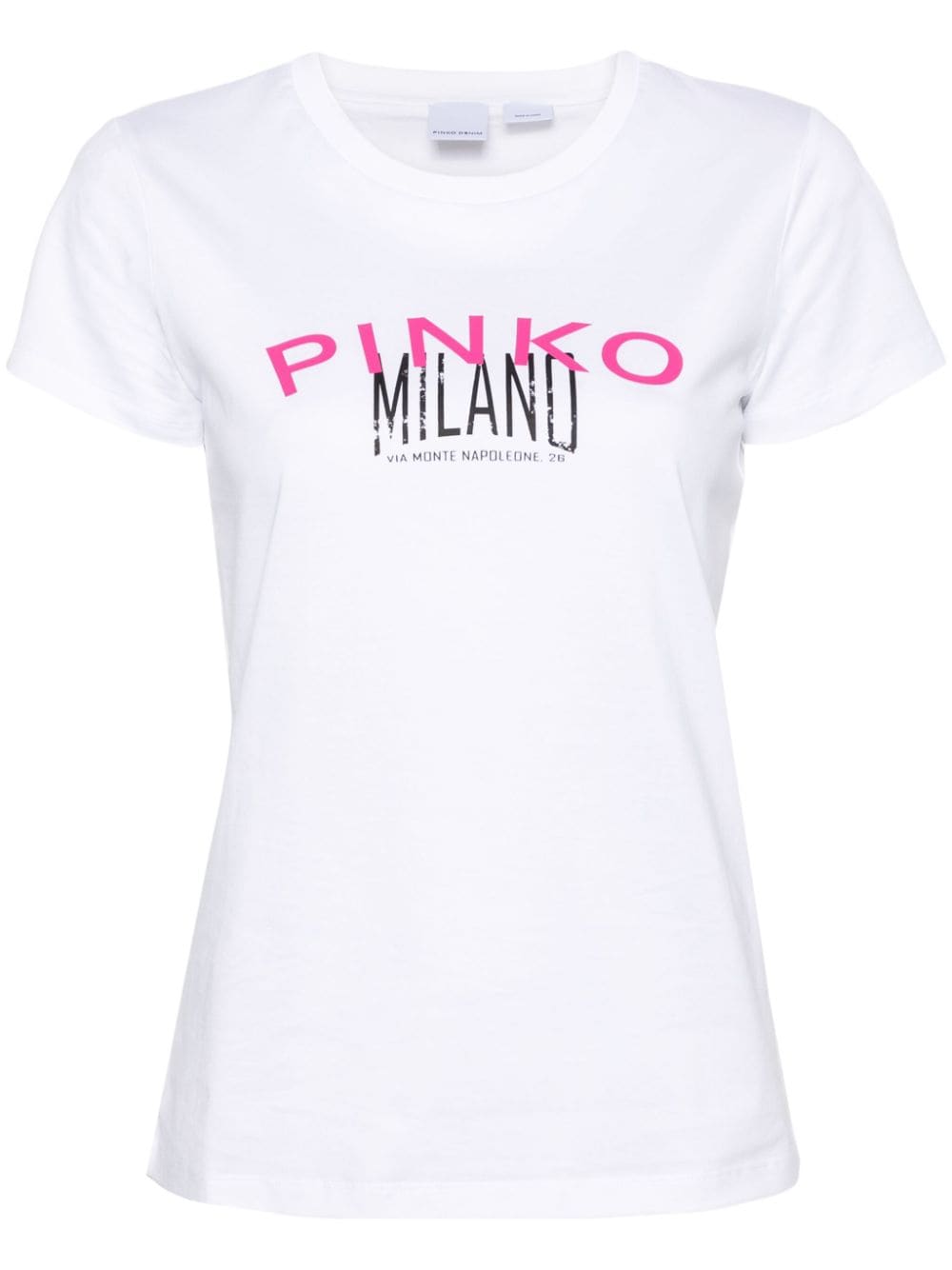 PINKO logo-print cotton T-shirt - White von PINKO