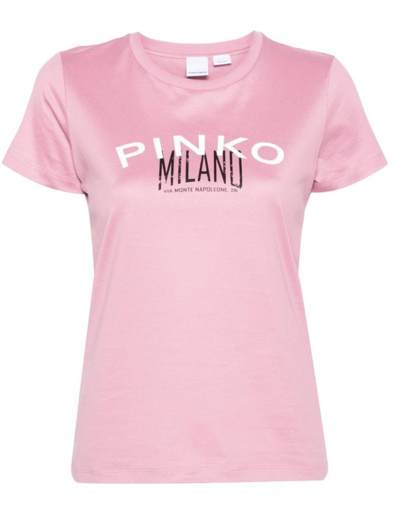 PINKO logo-print cotton T-shirt von PINKO