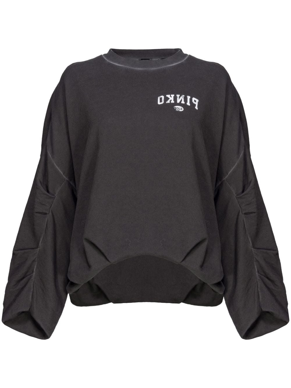 PINKO logo-print jersey sweatshirt - Black von PINKO