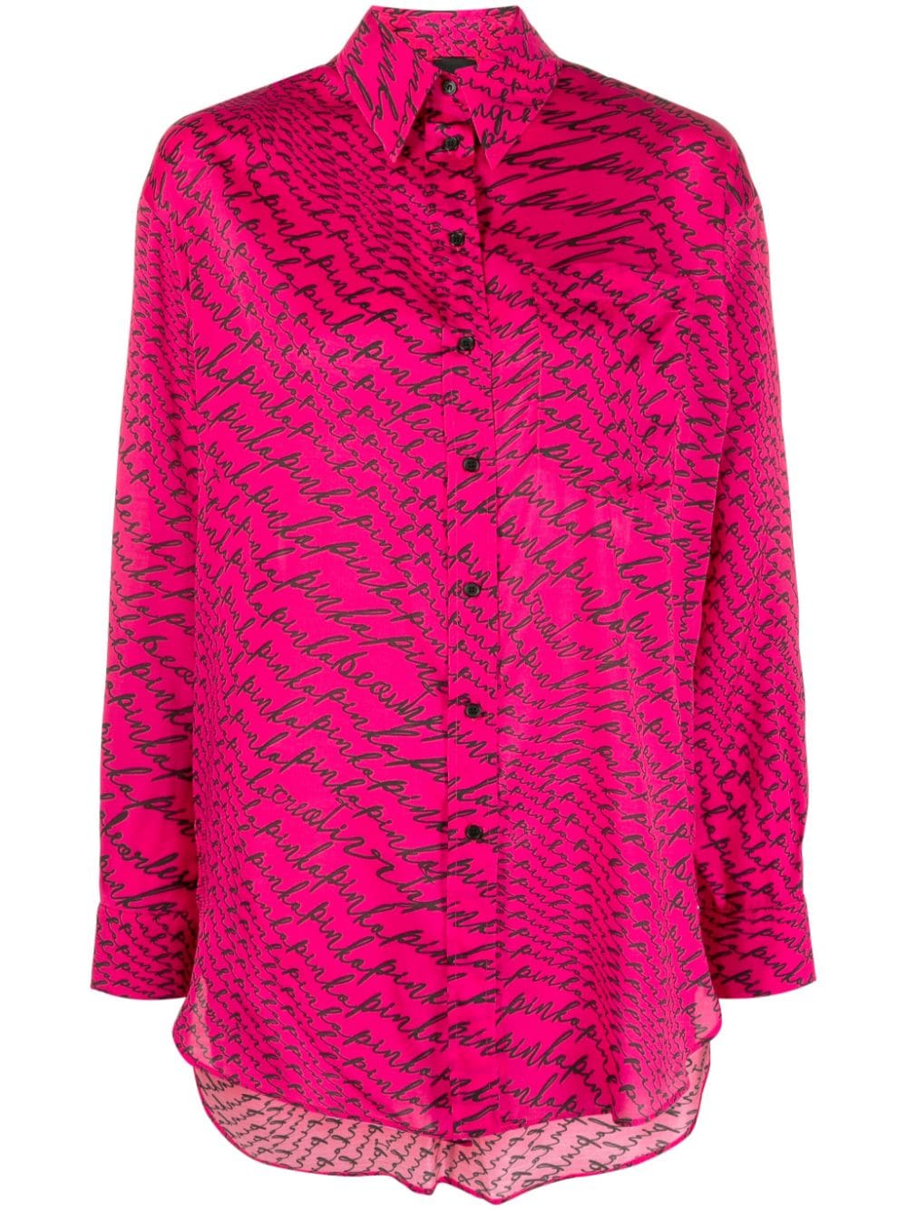 PINKO logo-print long-sleeve shirt von PINKO