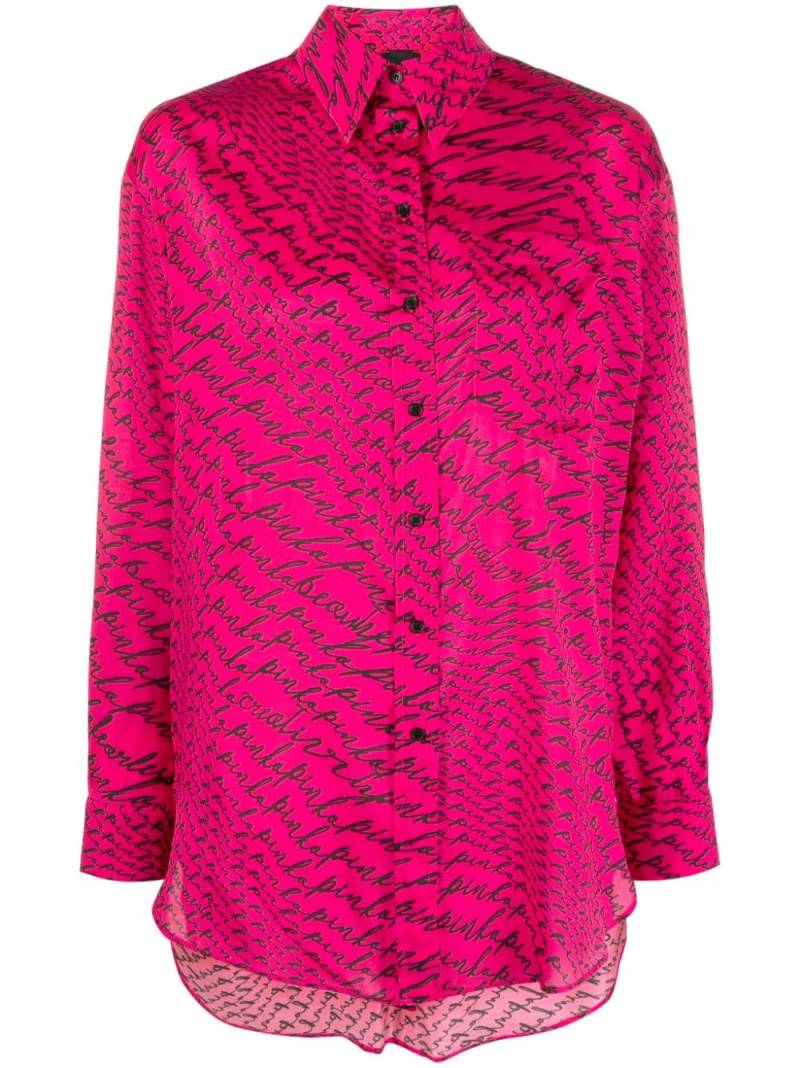 PINKO logo-print long-sleeve shirt von PINKO