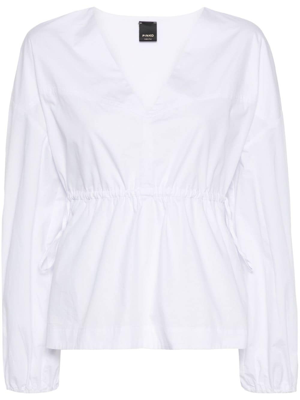 PINKO long-sleeve cotton blouse - White von PINKO