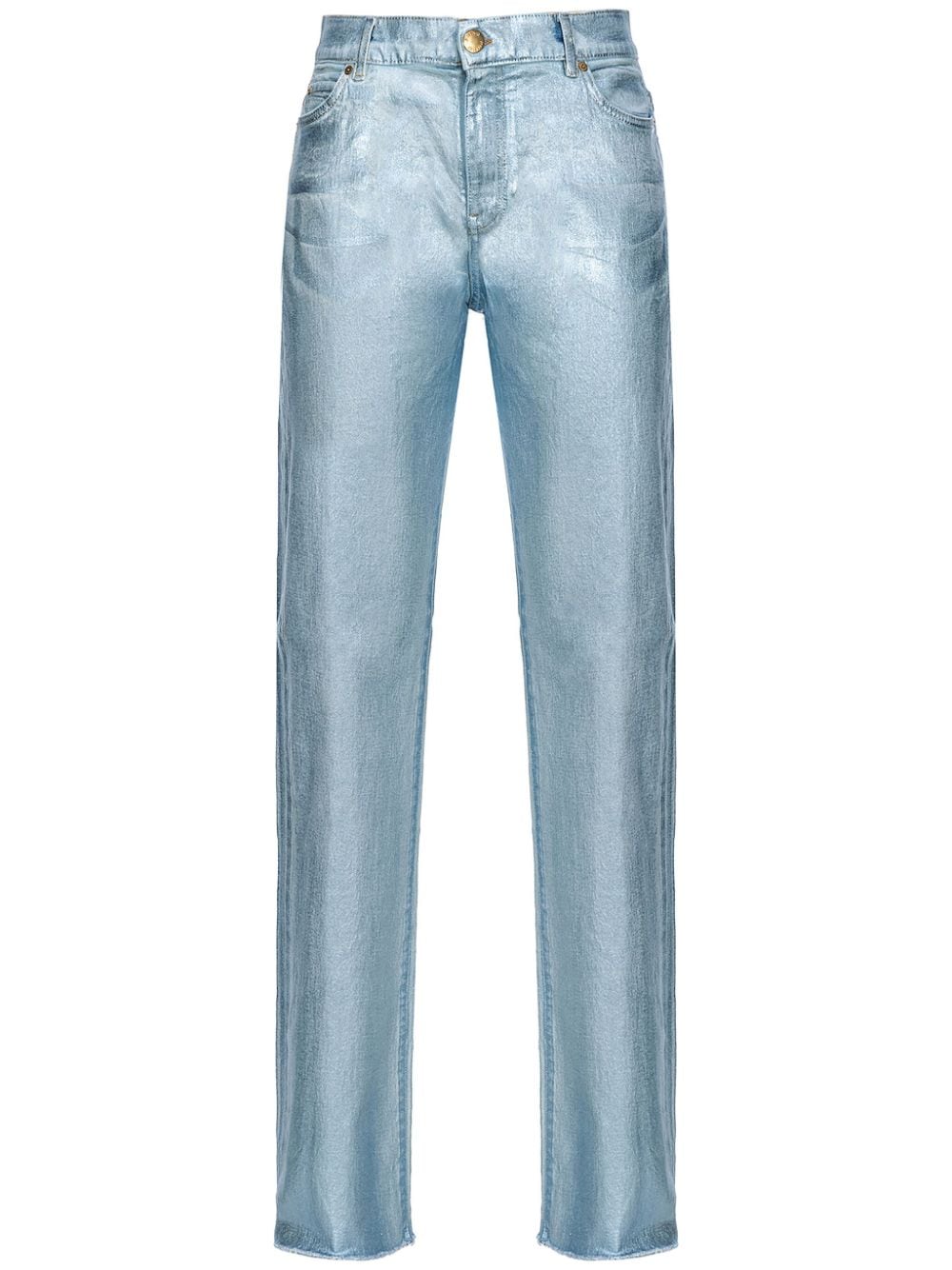 PINKO metallic-sheen straight jeans - Blue von PINKO