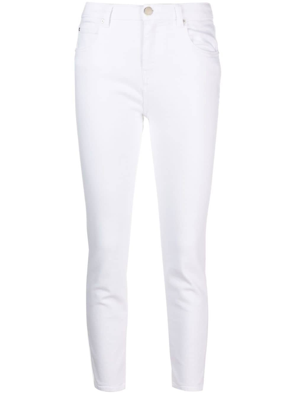 PINKO mid-rise cropped jeans - White von PINKO