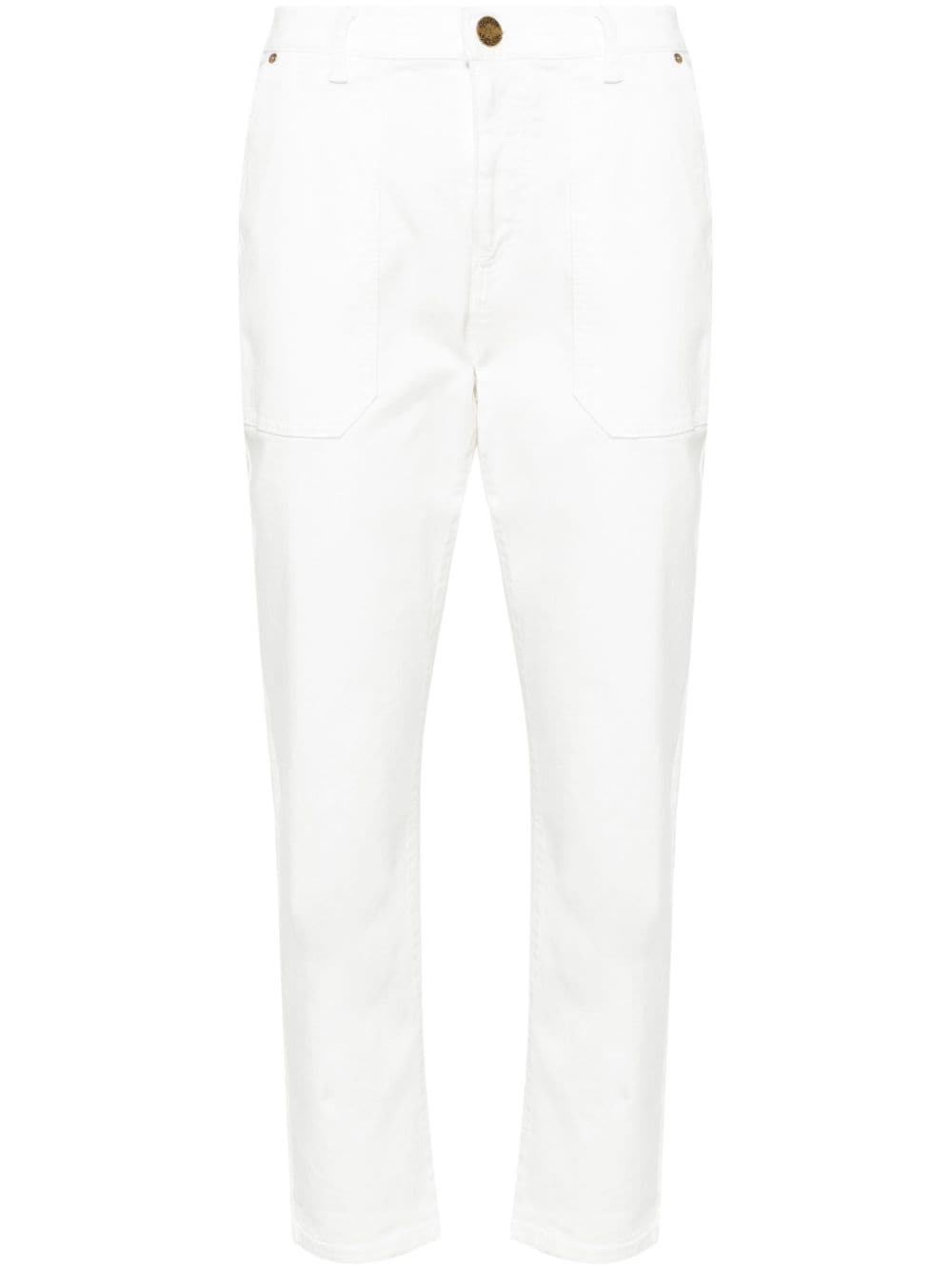 PINKO mid-rise cropped jeans - White von PINKO