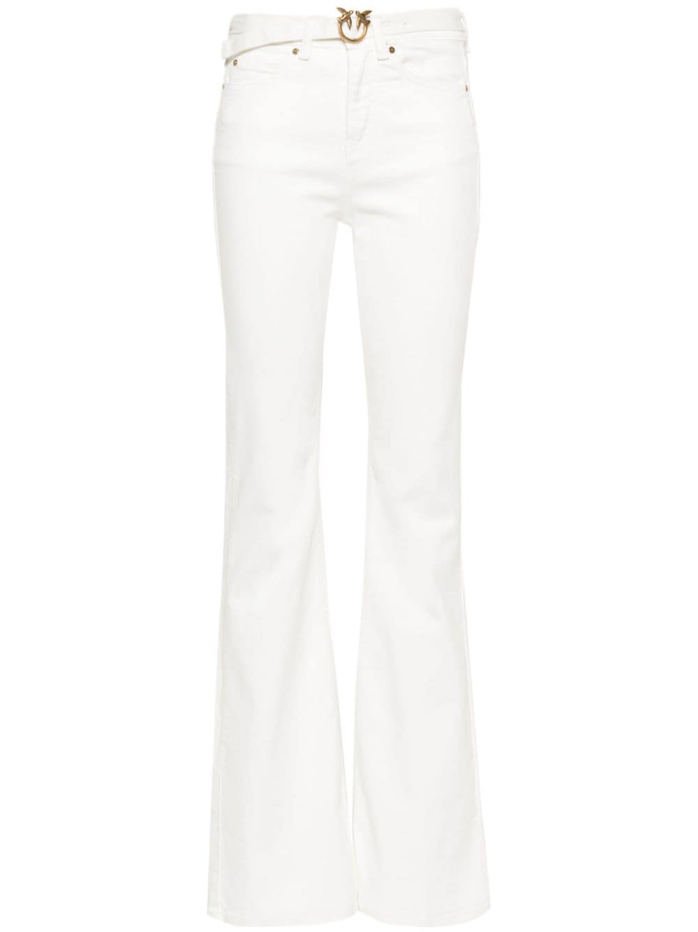 PINKO mid-rise flared jeans - White von PINKO