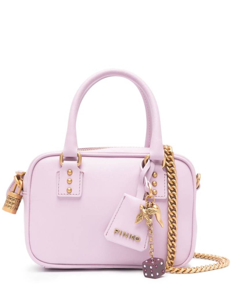 PINKO mini Bowling leather tote bag - Purple von PINKO