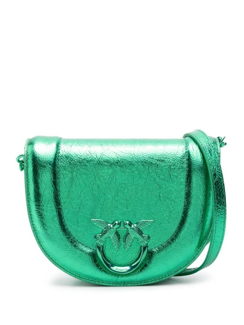 PINKO mini Click Round Love crossbody bag - Green von PINKO