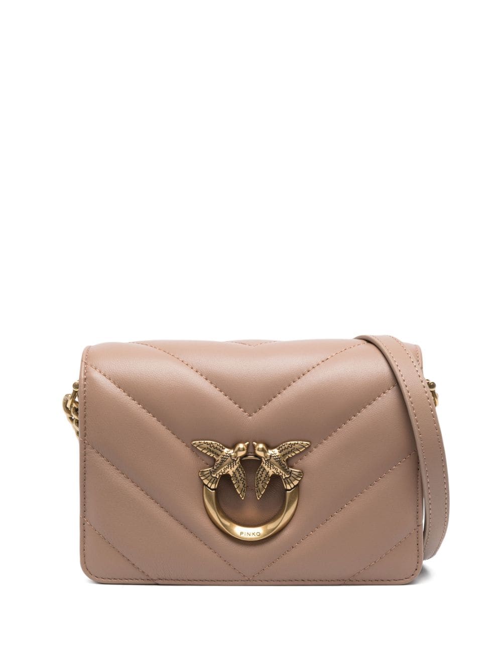 PINKO mini Love Click crossbody bag - Neutrals von PINKO