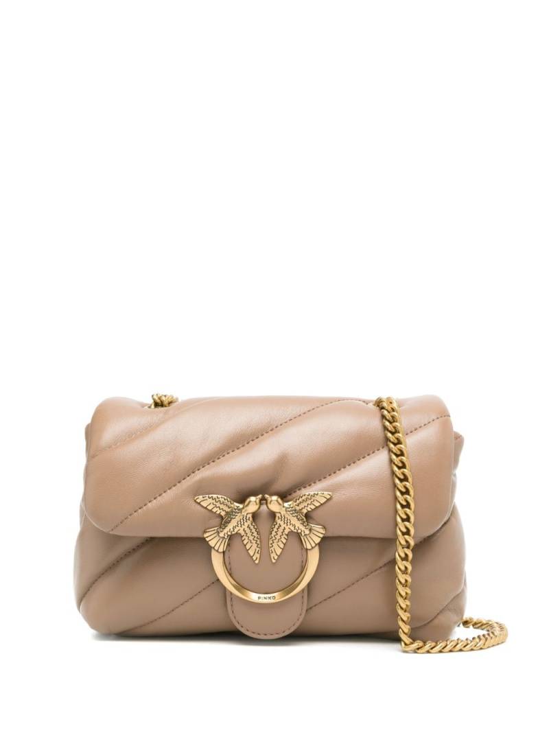 PINKO mini Love Puff crossbody bag - Brown von PINKO