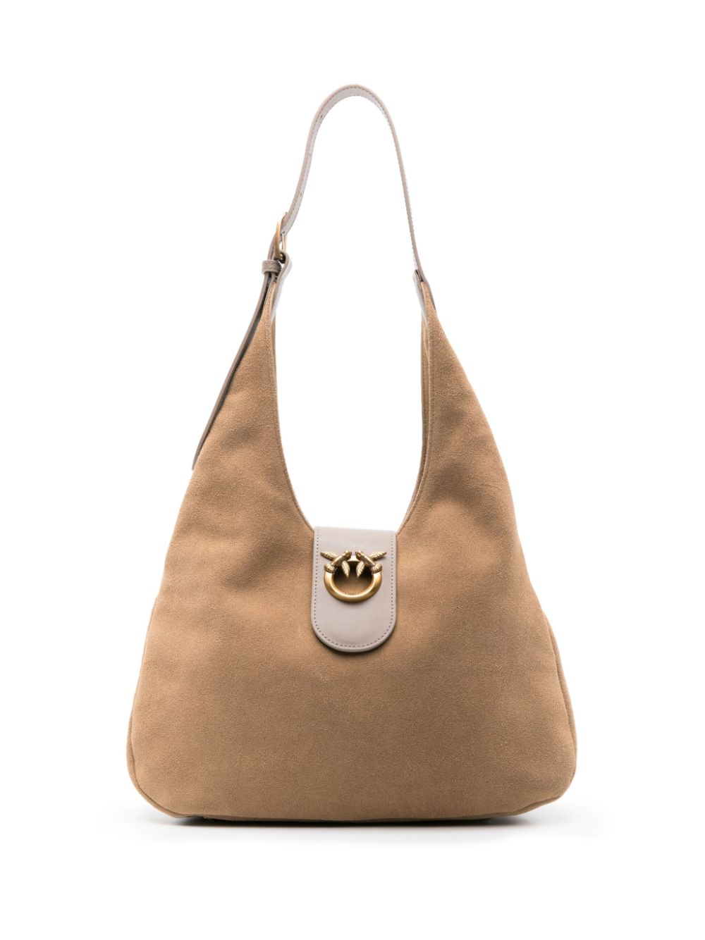 PINKO mini suede tote bag - Neutrals von PINKO