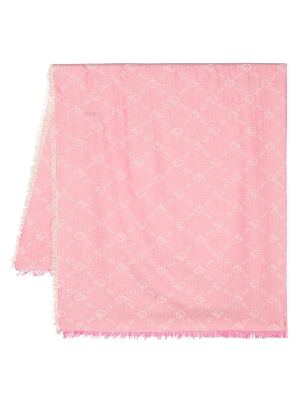 PINKO monogram-print frayed scarf von PINKO