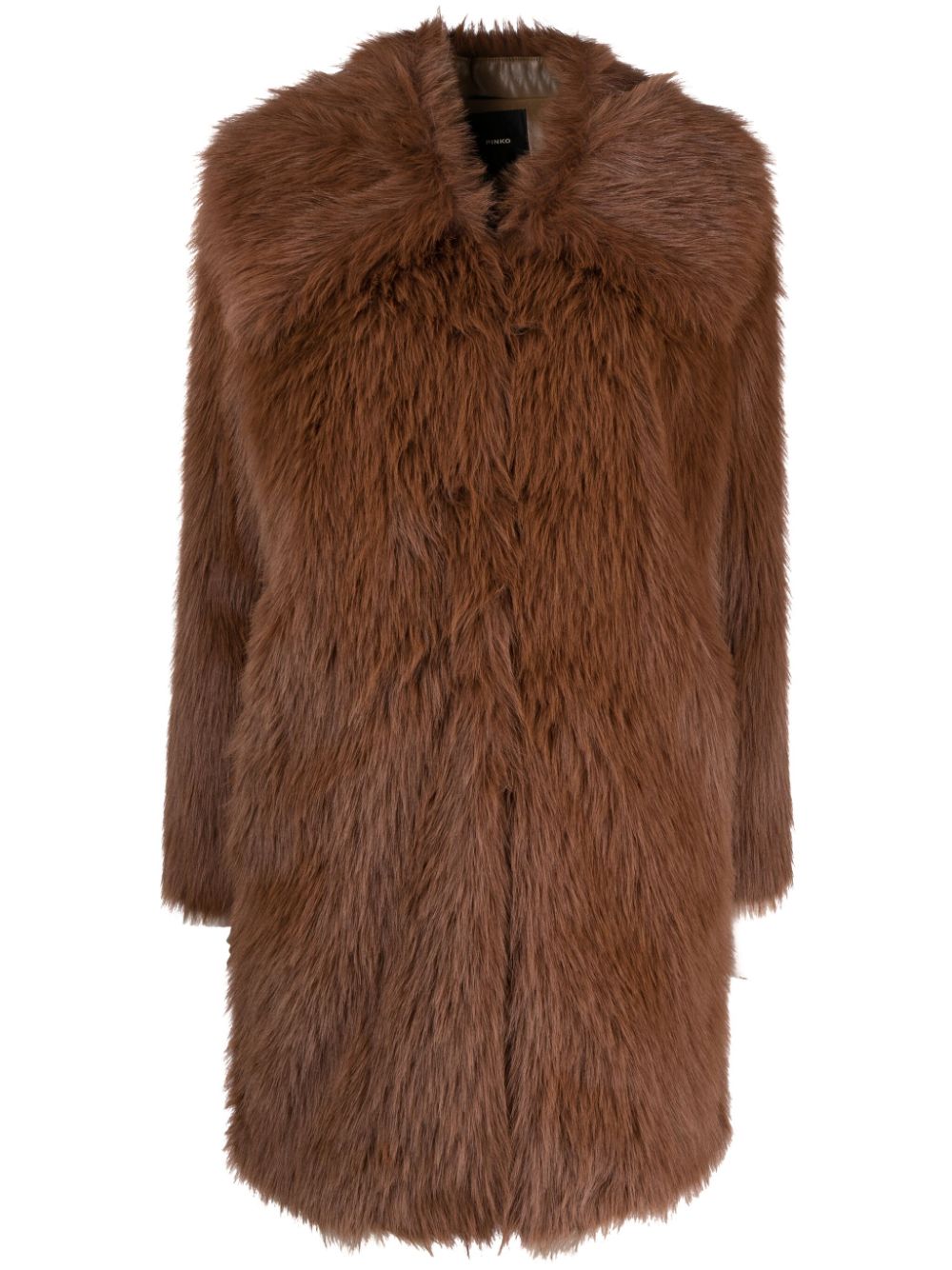 PINKO oversize-collar faux fur coat - Brown von PINKO