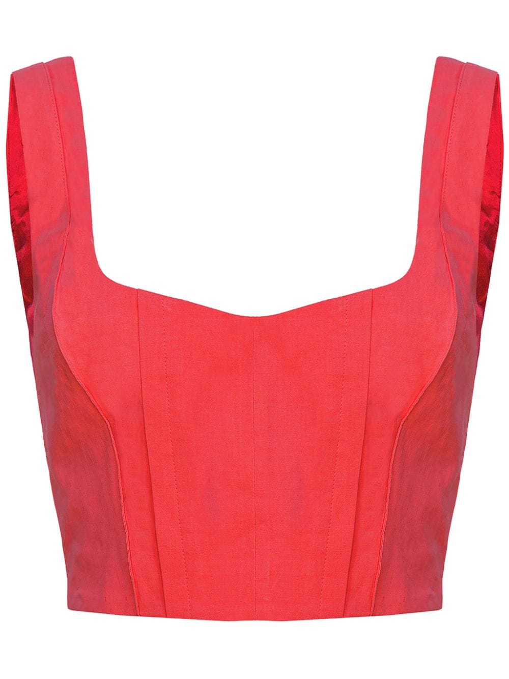 PINKO panelled corset-style crop top - Red von PINKO
