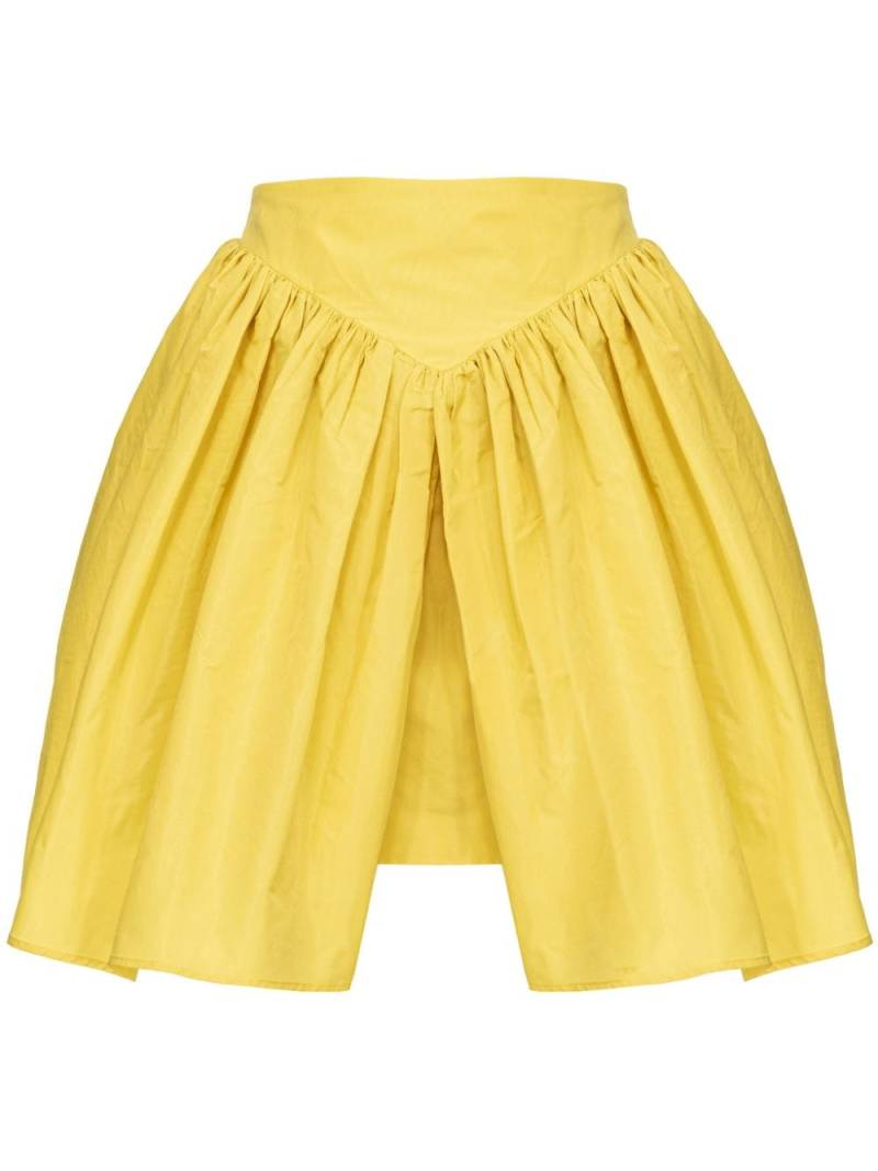 PINKO pleated flared miniskirt - Yellow von PINKO