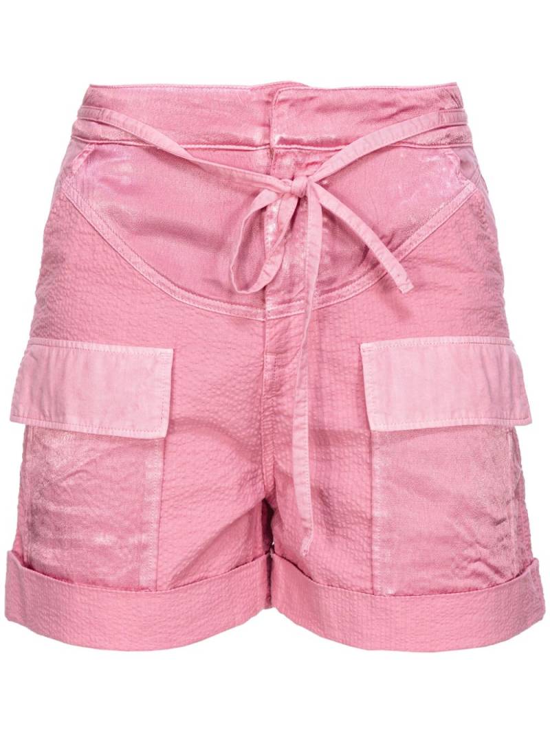 PINKO pocket-embellished seersucker shorts von PINKO