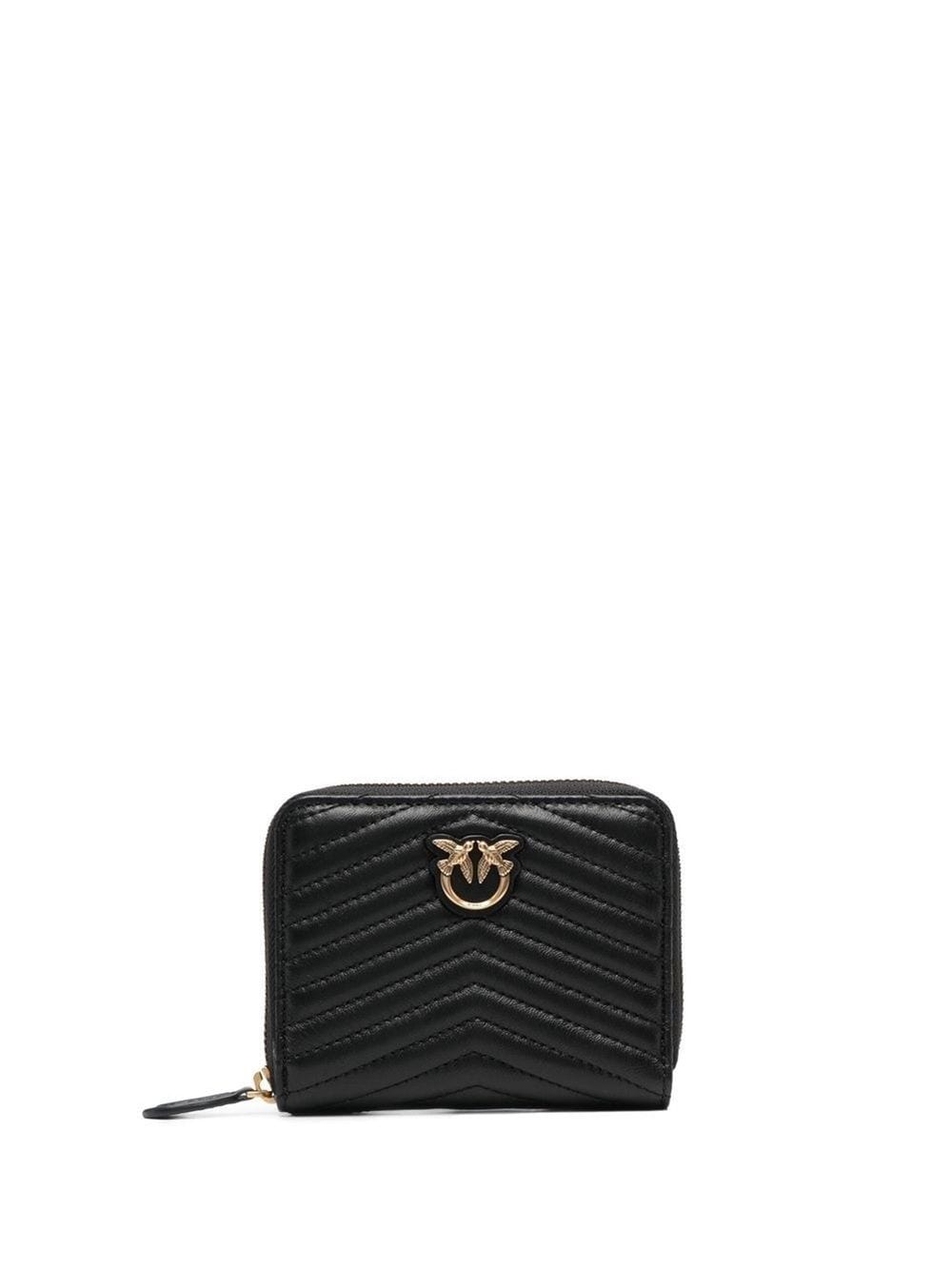 PINKO quilted leather wallet - Black von PINKO