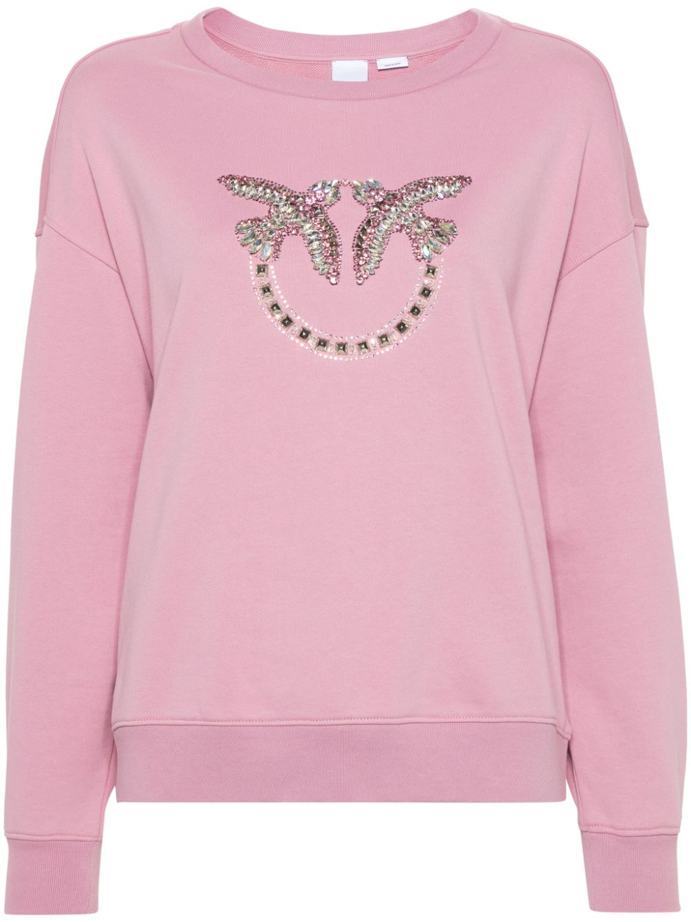 PINKO rhinestone-embellished cotton sweatshirt von PINKO