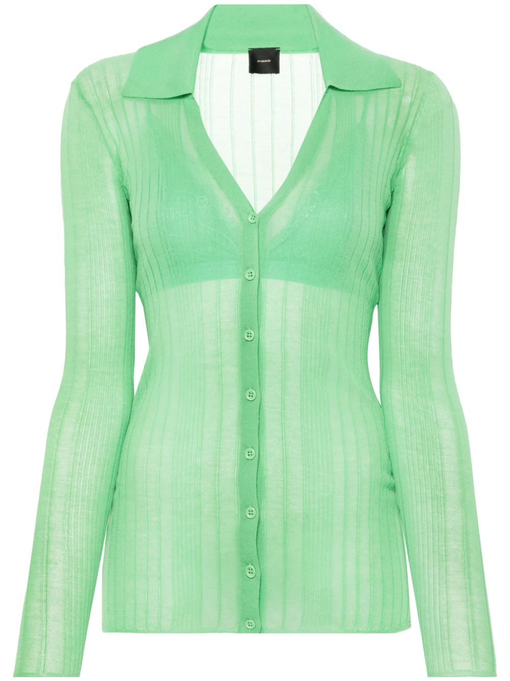 PINKO ribbed V-neck cardigan - Green von PINKO