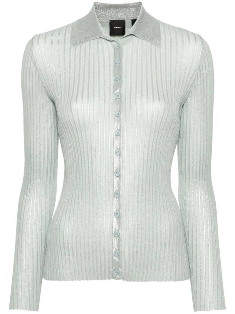 PINKO ribbed lurex cardigan - Green von PINKO