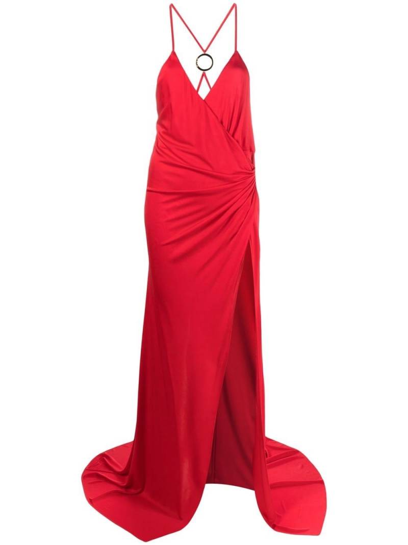 PINKO side-slit ruched sleeveless gown - Red von PINKO