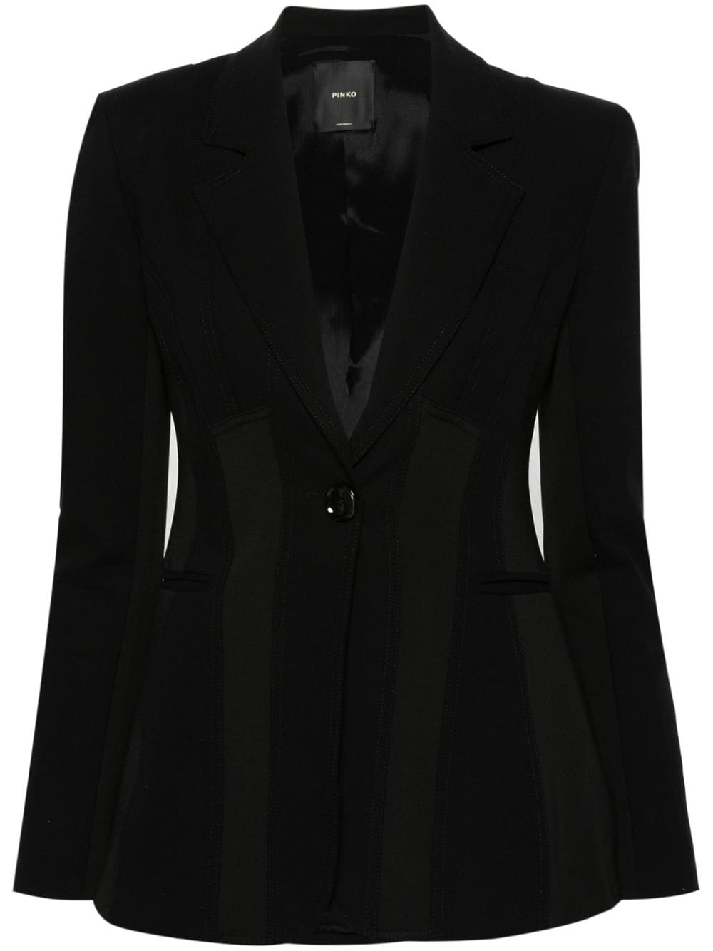 PINKO single-breasted cotton blazer - Black von PINKO