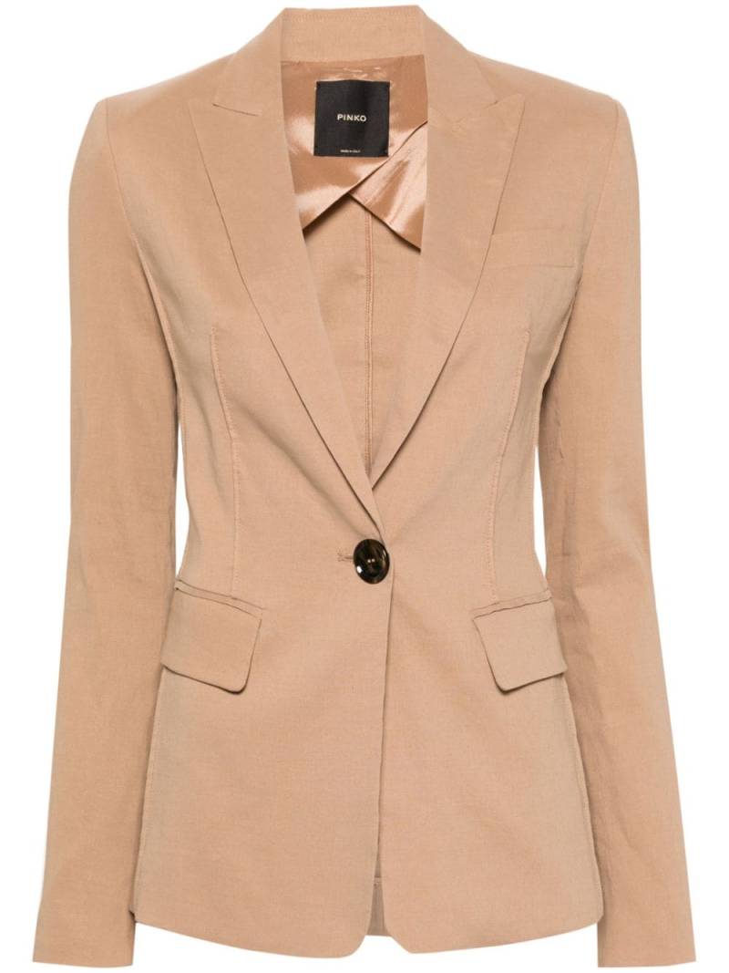 PINKO single-breasted dart-detail blazer - Brown von PINKO