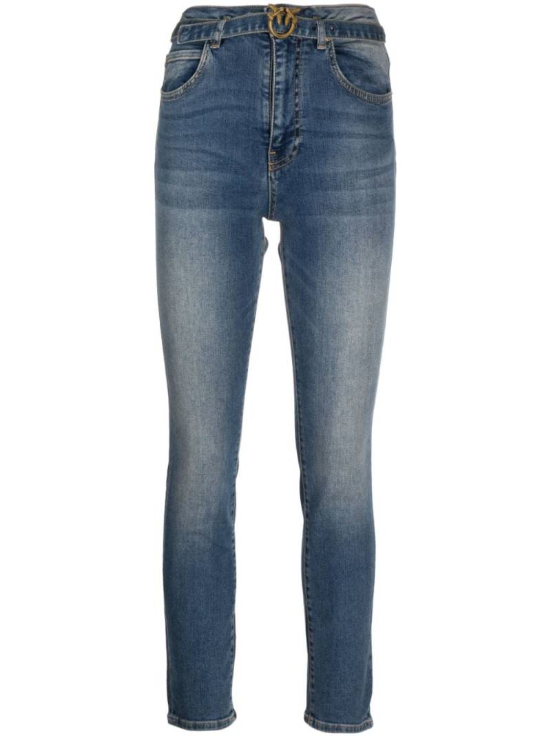 PINKO skinny-cut belted jeans - Blue von PINKO