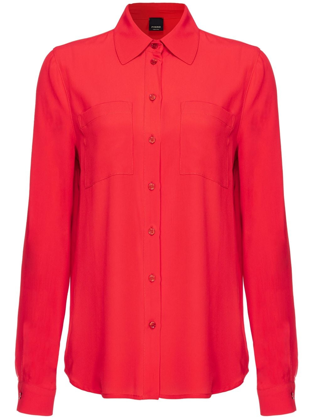 PINKO spread-collar crepe shirt - Red von PINKO