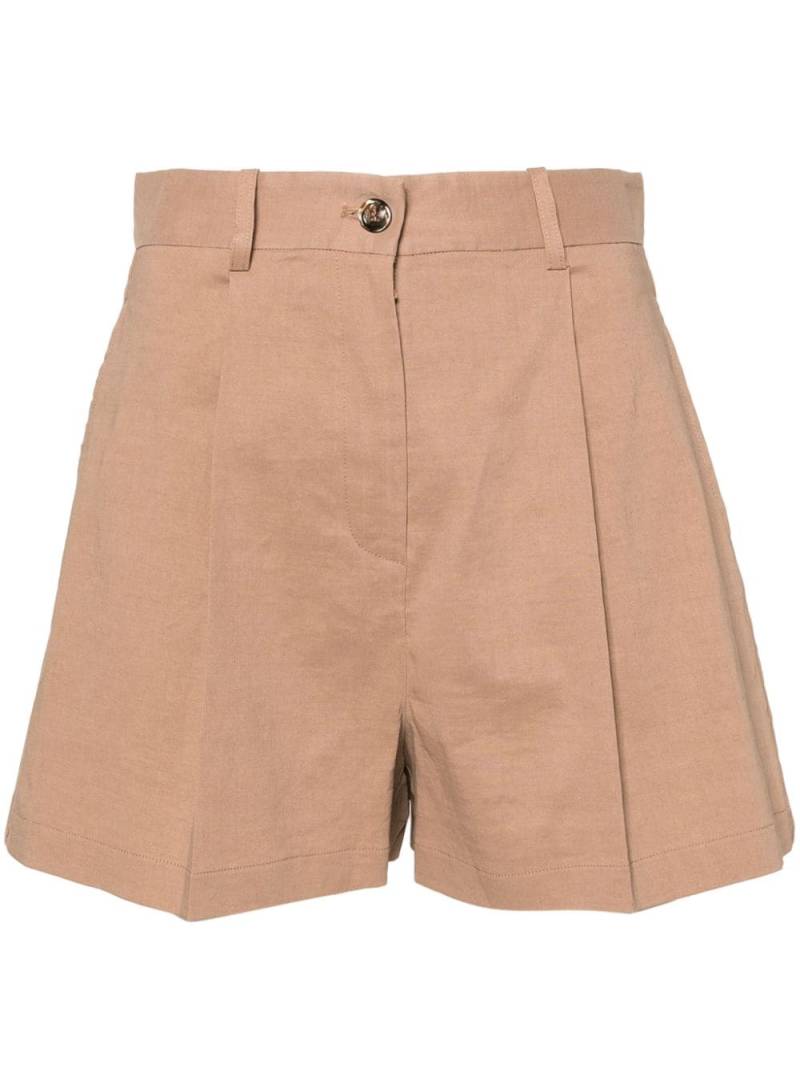 PINKO tailored linen-blend shorts - Brown von PINKO