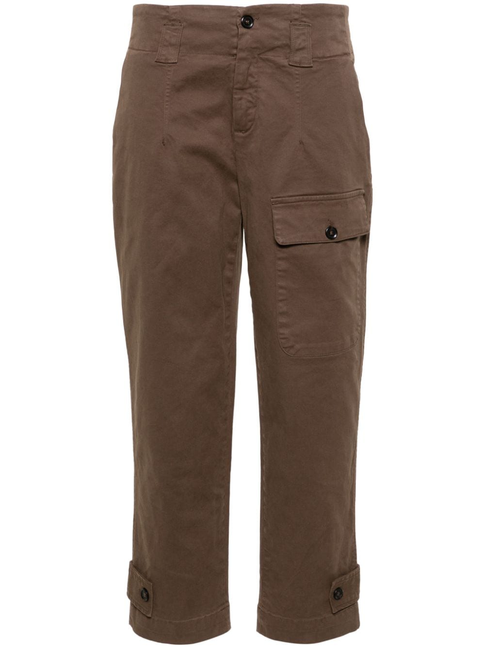PINKO tapered-leg gabardine trousers - Brown von PINKO