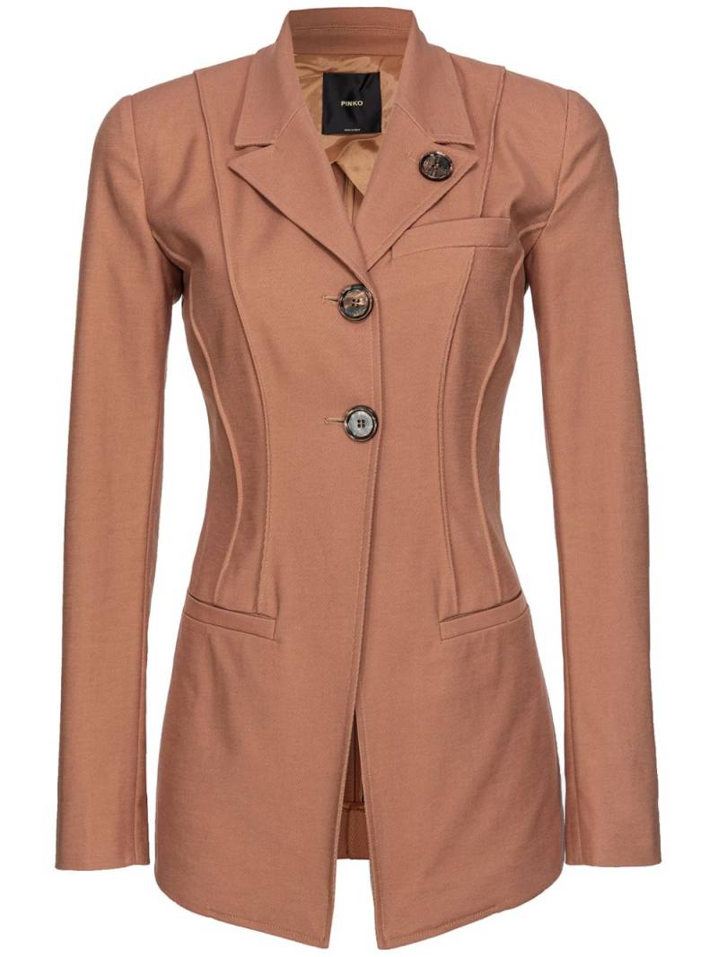 PINKO topstitch single-breasted blazer - Brown von PINKO