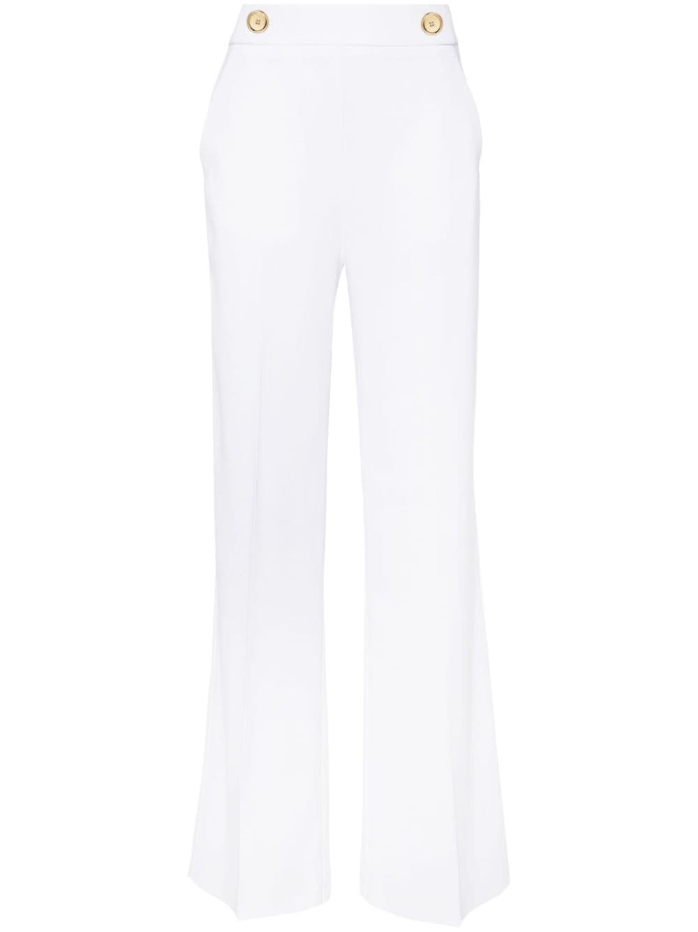 PINKO wide-leg crepe trousers - White von PINKO