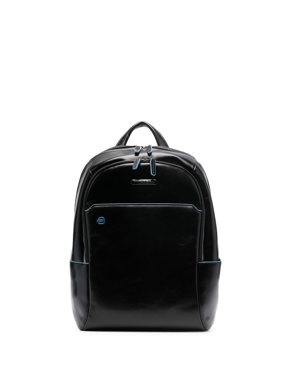 PIQUADRO calf-leather two-zip backpack - Black von PIQUADRO