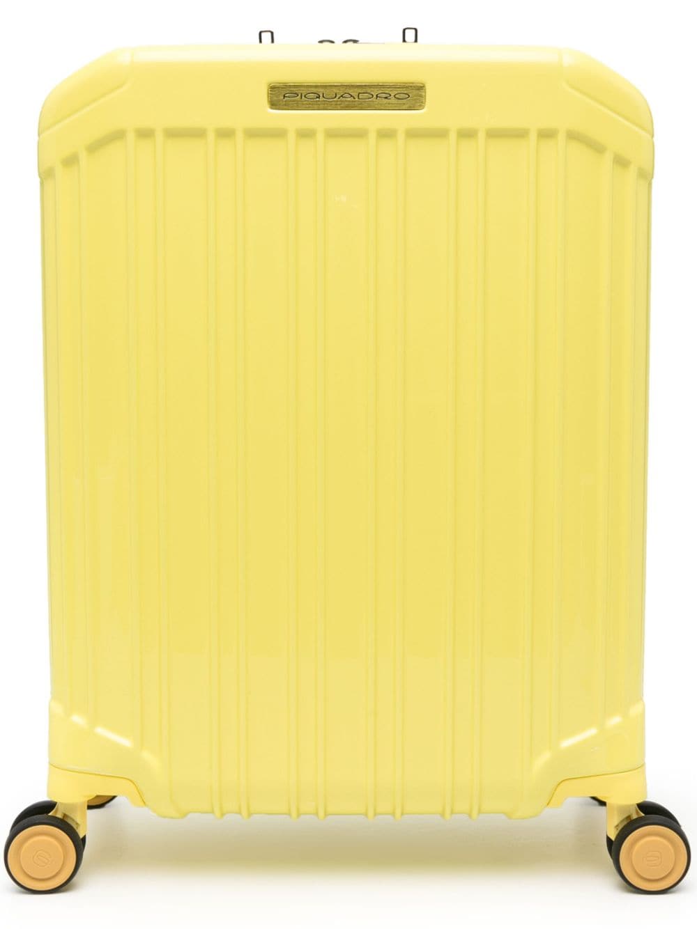 PIQUADRO logo-plaque four-wheels suitcase - Yellow von PIQUADRO