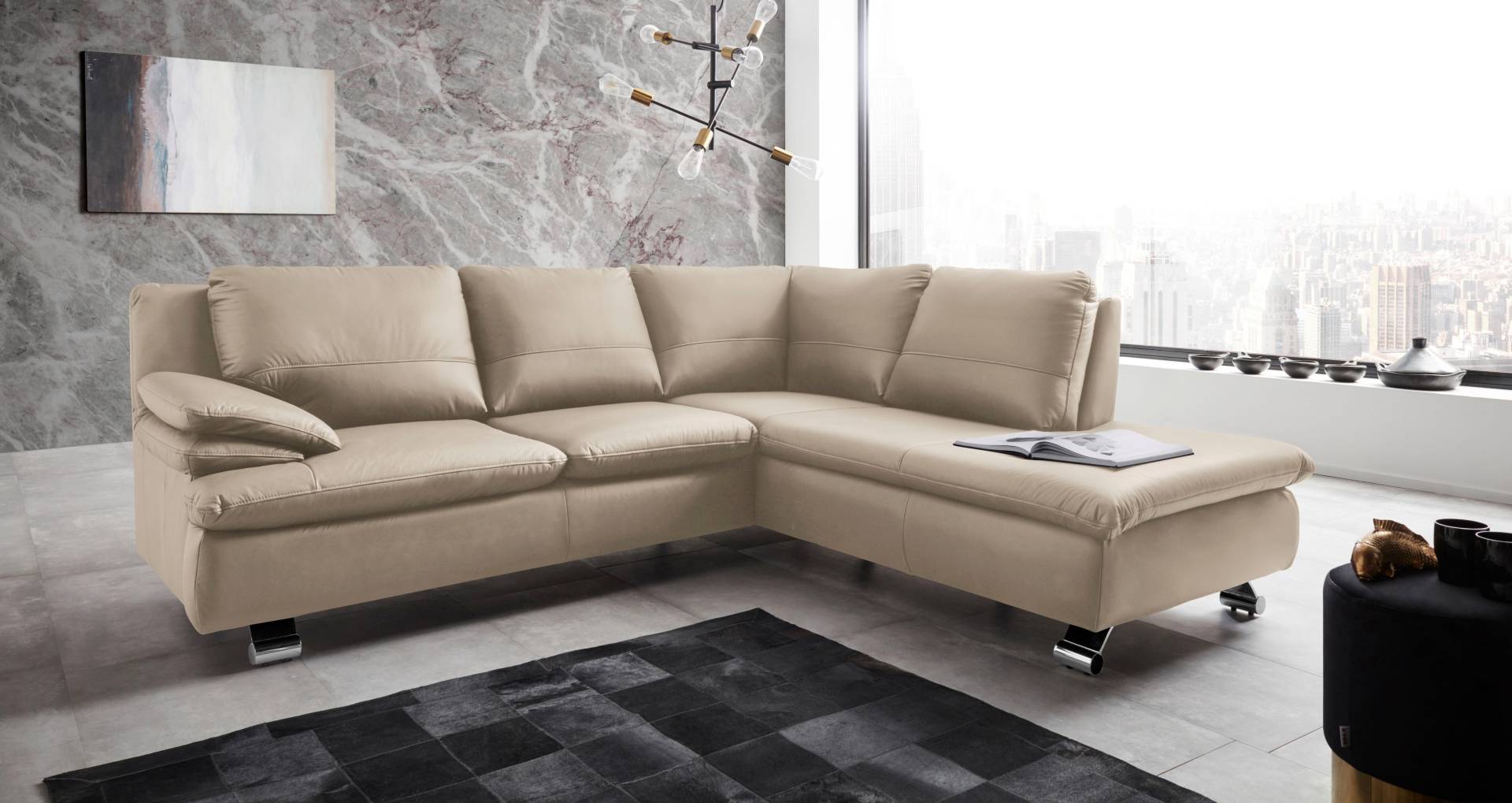 PLACES OF STYLE Ecksofa »Drover L-Form« von PLACES OF STYLE