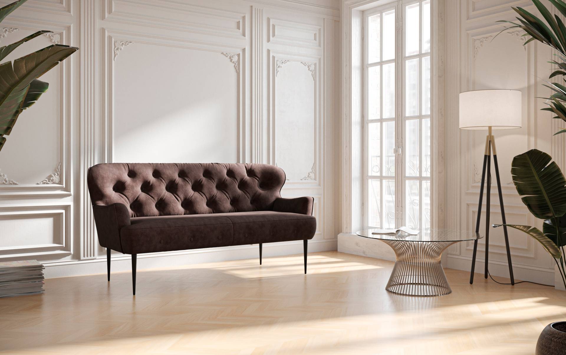 Places of Style 2,5-Sitzer »Amber«, mit Knopfheftung,in verschieden Stoffarten Places of Style 2,5-Sitzer »Amber«, mit Knopfheftung,in verschieden Stoffarten von PLACES OF STYLE