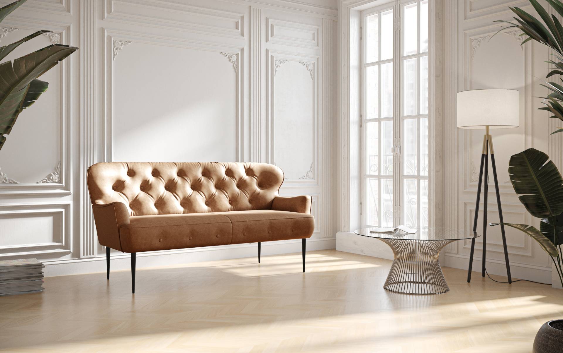 Places of Style 2,5-Sitzer »Amber«, mit Knopfheftung,in verschieden Stoffarten Places of Style 2,5-Sitzer »Amber«, mit Knopfheftung,in verschieden Stoffarten von PLACES OF STYLE