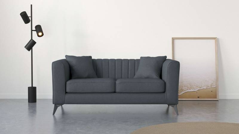 Places of Style 2-Sitzer »MATTHEW elegantes Designsofa, Masse B/T/H: 170/86/74 cm«, Steppung im Rücken, lose Sitzkissen, incl. Zierkissen von PLACES OF STYLE