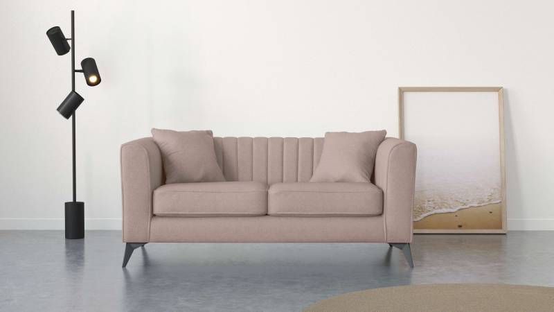 Places of Style 2-Sitzer »MATTHEW elegantes Designsofa, Masse B/T/H: 170/86/74 cm«, Steppung im Rücken, lose Sitzkissen, incl. Zierkissen von PLACES OF STYLE