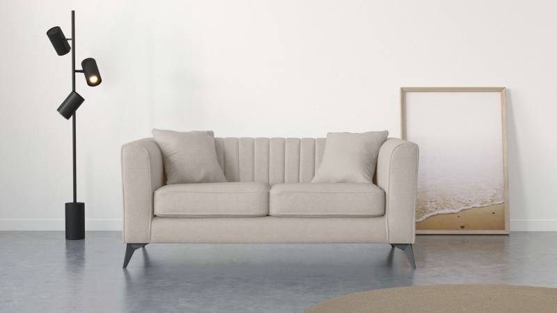 Places of Style 2-Sitzer »MATTHEW elegantes Designsofa, Masse B/T/H: 170/86/74 cm«, Steppung im Rücken, lose Sitzkissen, incl. Zierkissen von PLACES OF STYLE