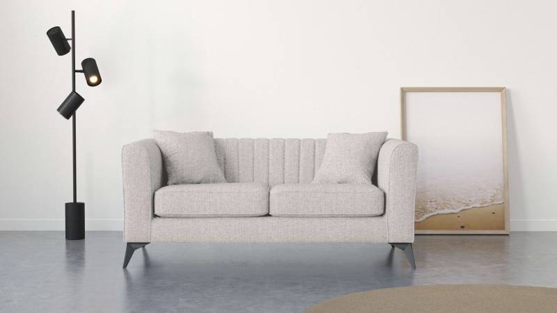 Places of Style 2-Sitzer »MATTHEW elegantes Designsofa, Masse B/T/H: 170/86/74 cm«, Steppung im Rücken, lose Sitzkissen, incl. Zierkissen von PLACES OF STYLE