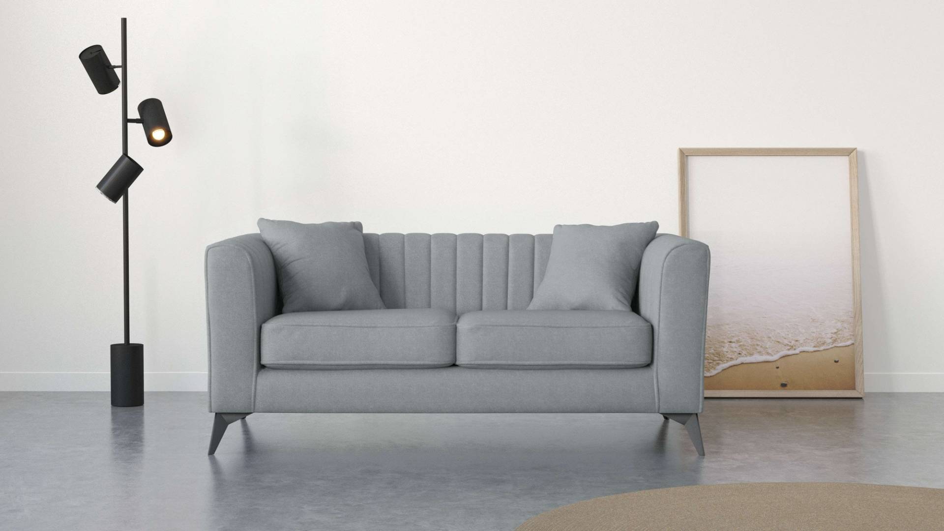 Places of Style 2-Sitzer »MATTHEW elegantes Designsofa, Masse B/T/H: 170/86/74 cm«, Steppung im Rücken, lose Sitzkissen, incl. Zierkissen von PLACES OF STYLE