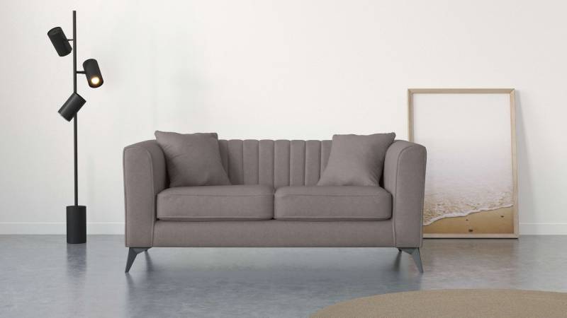 Places of Style 2-Sitzer »MATTHEW elegantes Designsofa, Masse B/T/H: 170/86/74 cm«, Steppung im Rücken, lose Sitzkissen, incl. Zierkissen von PLACES OF STYLE