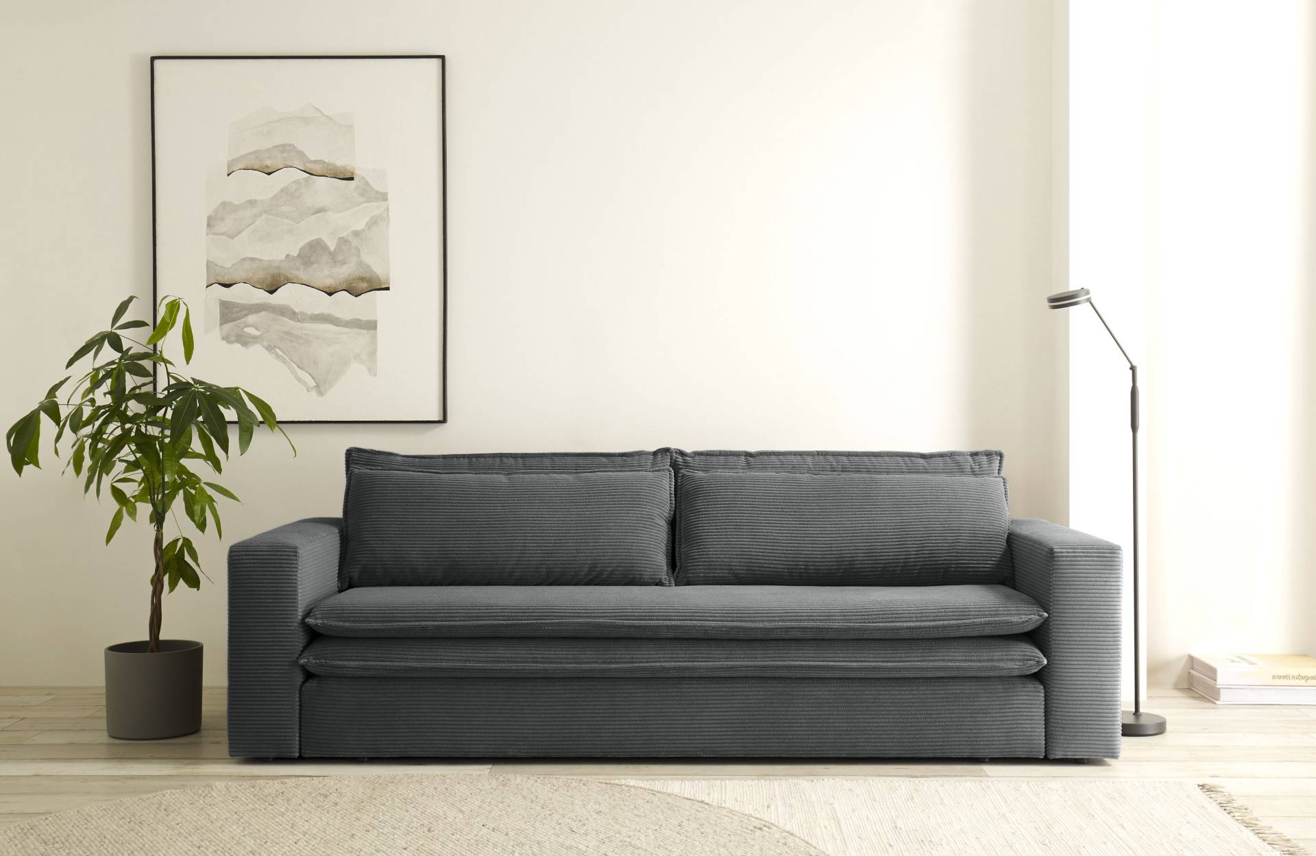 Places of Style 3-Sitzer »PIAGGE«, Cord-Bezug - mit Bettfunktion und Bettkasten, mit praktischem Topper Places of Style 3-Sitzer »PIAGGE«, Cord-Bezug - mit Bettfunktion und Bettkasten, mit praktischem Topper von PLACES OF STYLE